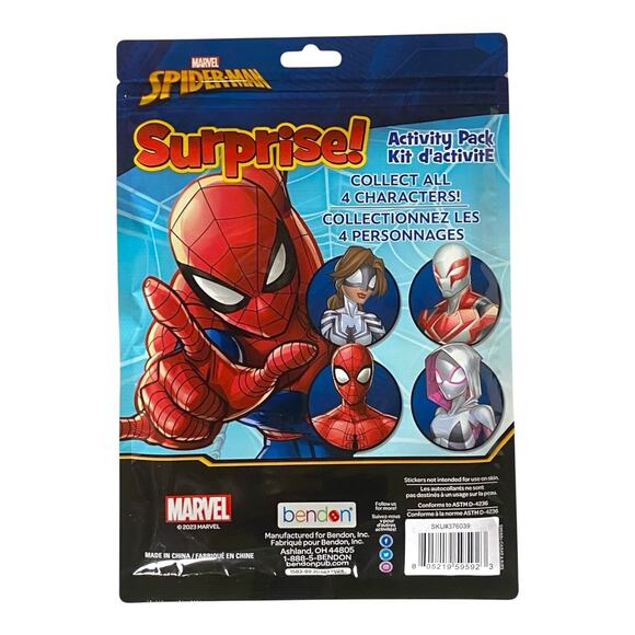 Spider-Man Gift Basket | Kite, Chalk, Books, Paddle Ball, Cards & More for Kids - Picture 6 of 9